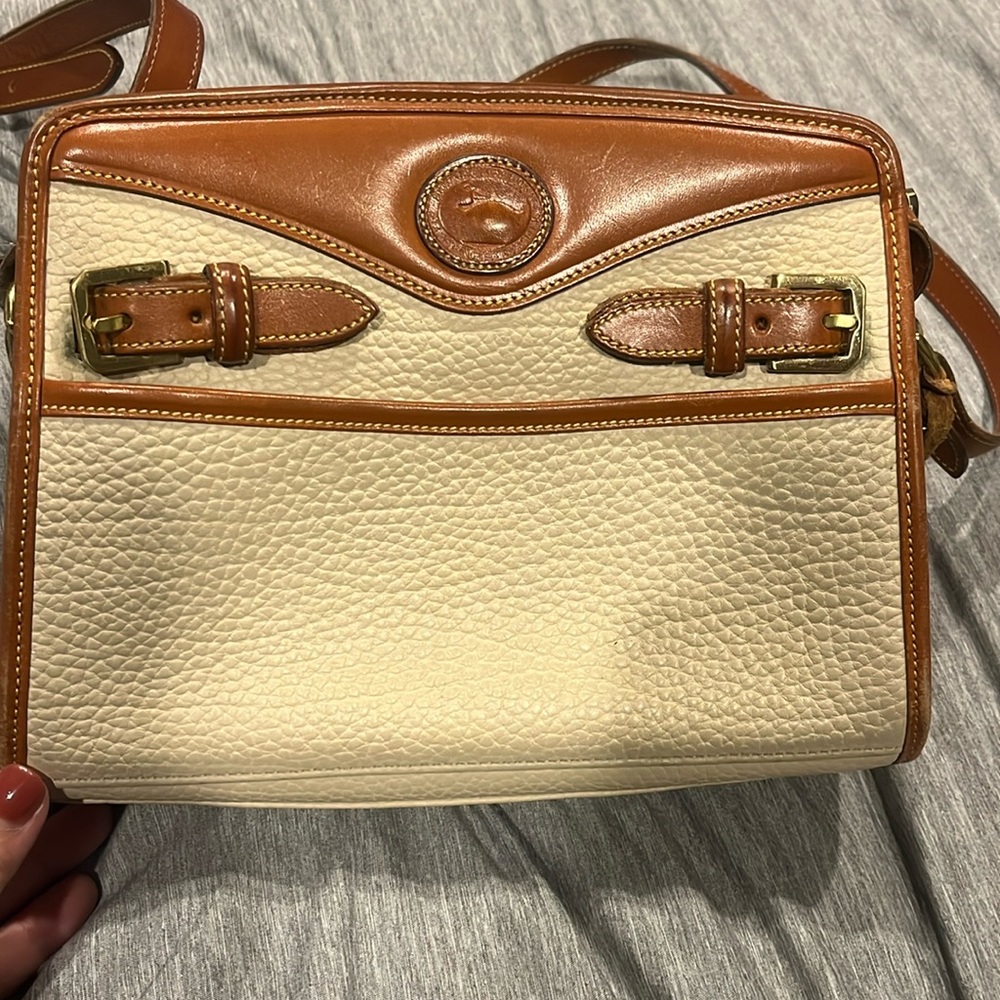 Vintage White Dooney & Bourke All Weather Leather Crossbody Purse